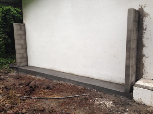 Concrete Base and Wall